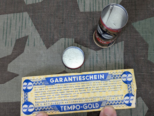 1935 Schleussner Tempo Gold Film Canister