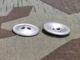Original Army Trouser Buttons Dished Metal 18mm 4 Hole