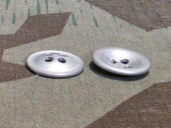 Original Army Trouser Buttons Dished Metal 18mm 4 Hole