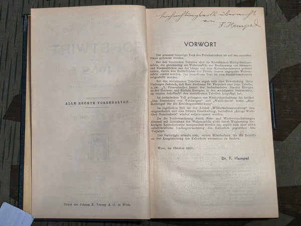 1938 Forestry Pocket Calendar / Diary