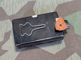 Wehrmacht Style Daimon Flashlight Leather and Wire Button Loop Light Rust