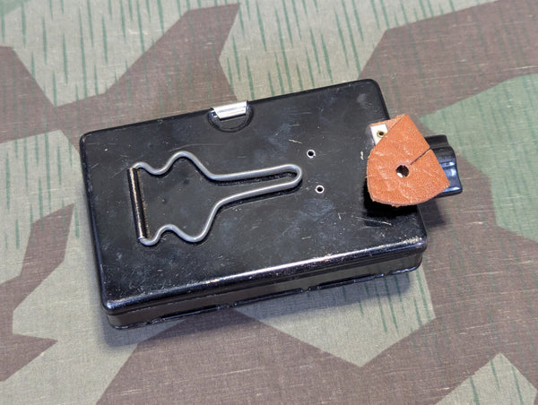 Wehrmacht Style Daimon Flashlight Leather and Wire Button Loop Light Rust