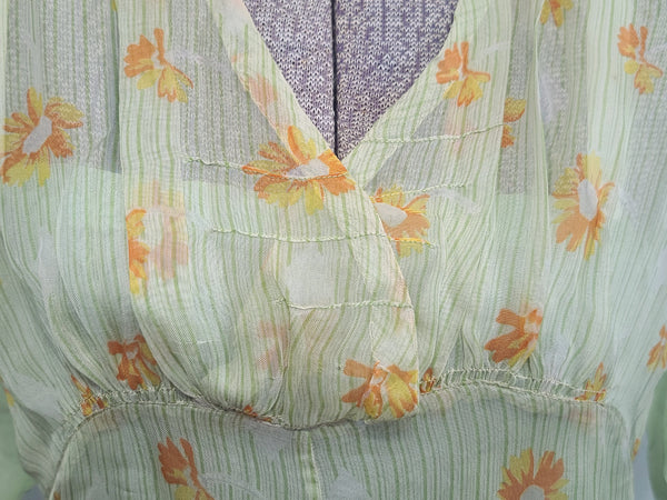1920s Crepe Flapper Dress XXS <br> (31" Bust)