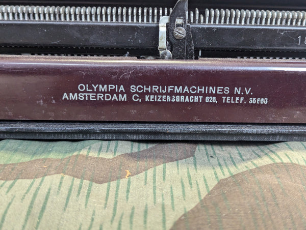 1941 Bakelite Olympia-Plana Dutch Occupation Typewriter Amsterdam