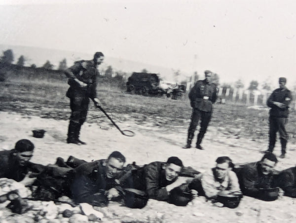Photo of German Soldiers Practicing Mine Clearing