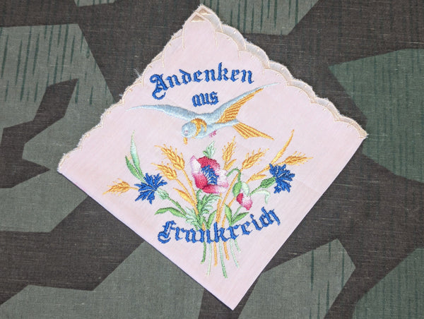 German Andenken aus Frankreich Souvenir Handkerchief