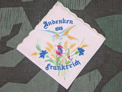 German Andenken aus Frankreich Souvenir Handkerchief