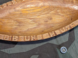 Unser Täglich Brot Gib Uns Heute German Wood Oval Bread Plate