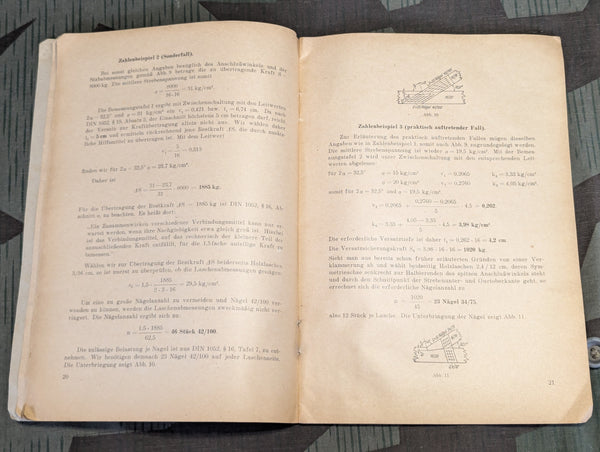 1944 "Und Noch Einmal Der Versatz" Book on Construction