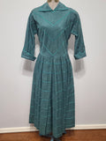 Teal Green Stripe Design Dress <br> (B-34" W-27")