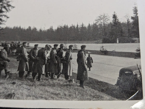 Photo of German Column Beside the Autobahn