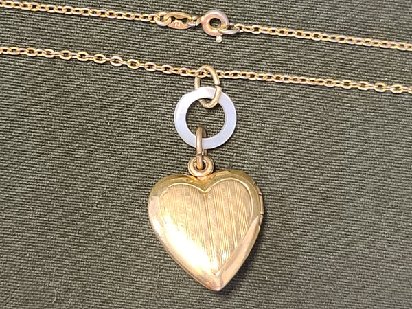 Marine Corps Sweetheart Locket Necklace Mother of Pearl