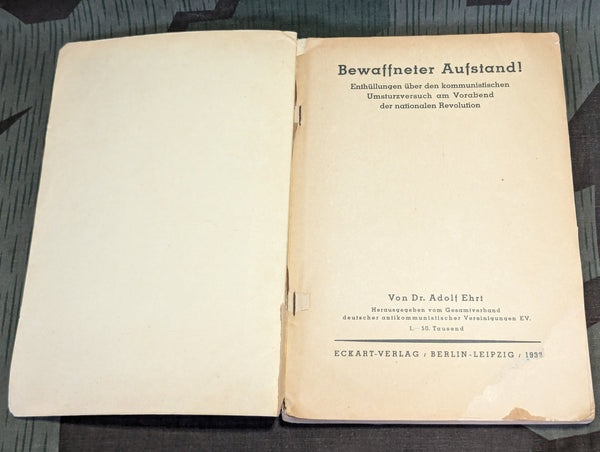 1933 Anti-Communist Book Bewaffneter Aufstand!