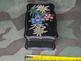 Wood Edelweiss Hand Painted Jewelry Box