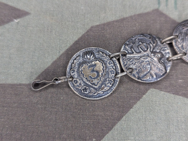 German Edelweiss and Deer Bracelet
