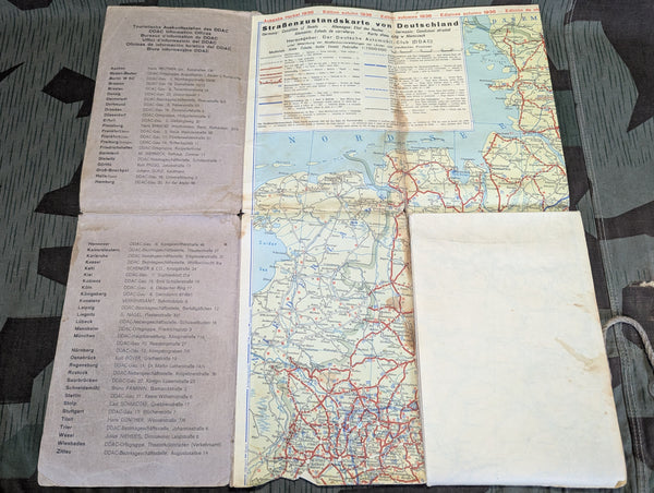German DDAC Road Condition Map 1936