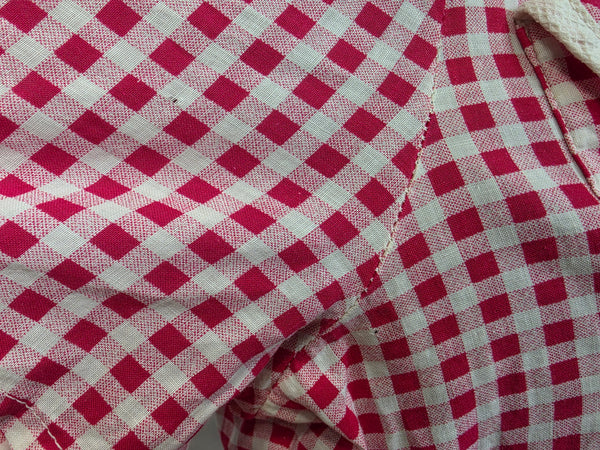 Red and White Gingham Dress <br> (B-41" W-32" H-40")