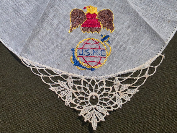 U.S.M.C. Sweetheart Hankie