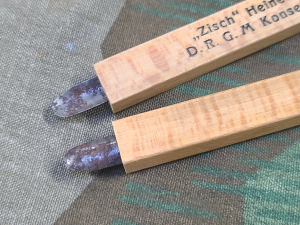 DRGM Glass Preserve Jar Wooden Opener
