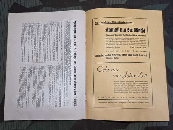 Der Schulungsbrief NSDAP Magazine August 1937 Church & State