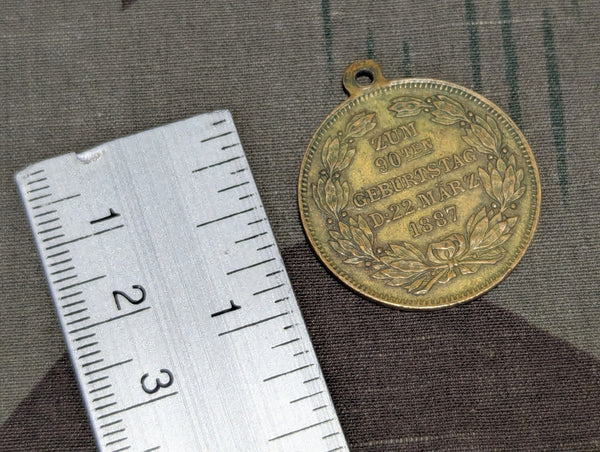 Kaiser Wilhelm I 90th Geburtstag Charm