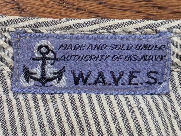 WAVES Seersucker Garrison Cap (Size 21 1/2)