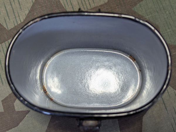 Black Enamel Food Container with Handle Sfinx