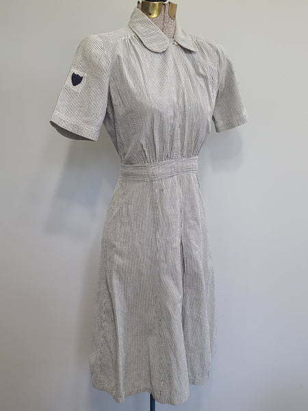 Coast Guard SPARS Seersucker Work Uniform Dress <br> (B-34" W-23" H-31")