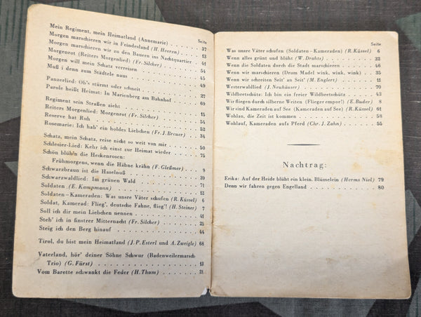 Das Neue Soldaten Liederbuch Soldier's Song Book Band 1 AS-IS