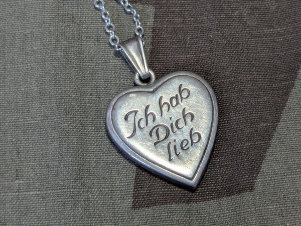 "Ich Hab Dich Lieb" Heart Necklace 835