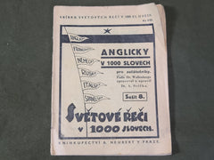 1938 Czech Book about Learning English