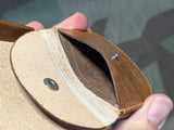 Original Deadstock Leather Wallet Horseshoe Form Light Brown