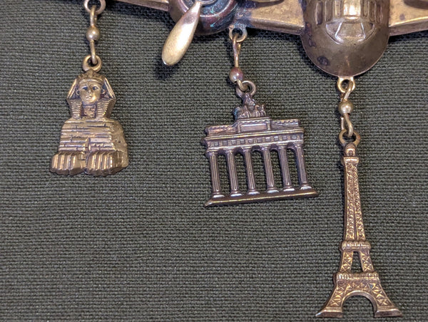 B-25 Plane Pin with City Charms
