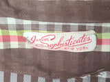 Brown Plaid Stripe Peplum Dress <br> (B-34" W-24" H-34")