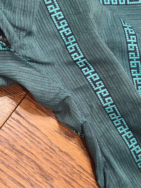 Teal Green Stripe Design Dress <br> (B-34" W-27")