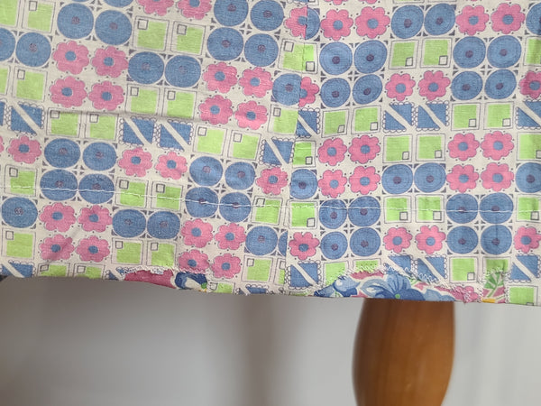 Colorful Print Button Down Dress <br> (B-52" W-44.5" H-52")