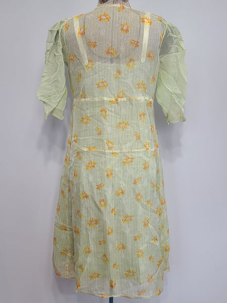 1920s Crepe Flapper Dress XXS <br> (31" Bust)
