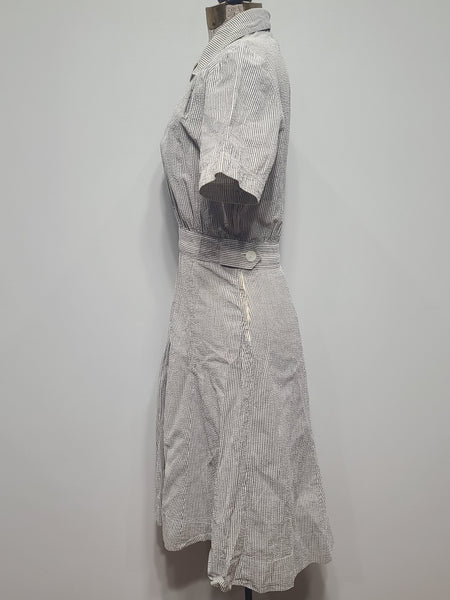 WAVES Seersucker Work Dress <br> (B-36" W-25" H-30")