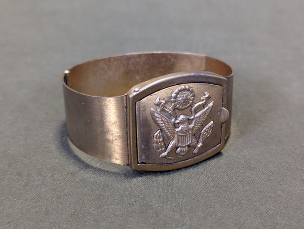 Army Sweetheart Locket Cuff Bracelet