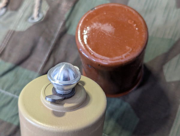 Enamel Cup Made from Stick Grenade Head