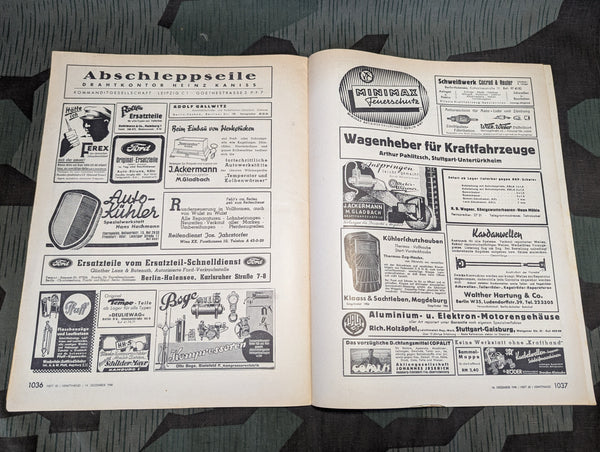 Kraftfahrzeug Handwerk Heft 50 - 14. Dezember 1940 Krafthand