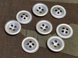 Original Army Trouser Buttons Dished Metal 18mm 4 Hole