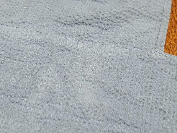 American Red Cross Blue Seersucker Dress and Hat <br> (B-42" W-36" H-41")