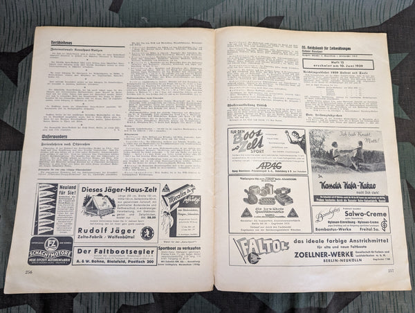 Canoe Sport Magazine 3 Juni 1939 Heft 14