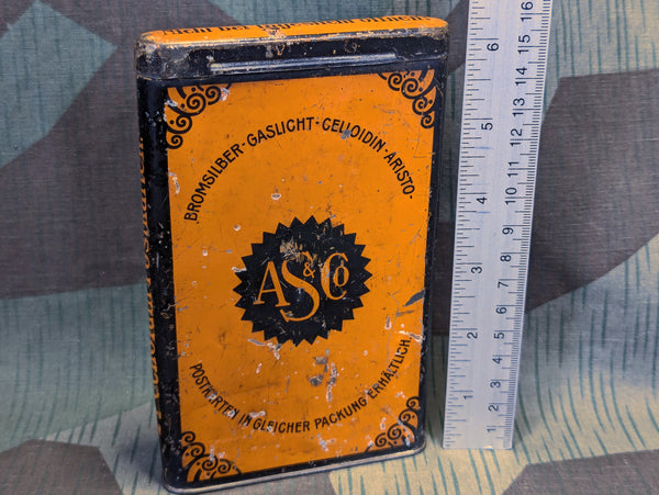 Pre-WWI Light Sensitive Postcard Tin