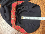 Black Dress with Red and Gold Trim <br> (B-34" W-26" H-33")