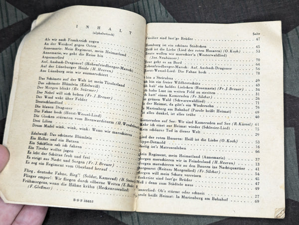 Das Neue Soldaten Liederbuch Soldier's Song Book Heft 1