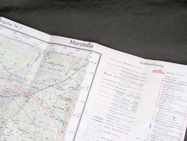 WWII American Red Cross Paris Map Printed on German Map!