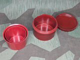 Red Bakelite Collapsible Cup with Container