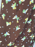 Cold Rayon Lady and Fan Novelty Print Dress <br> (B-36" W-27" H-35")